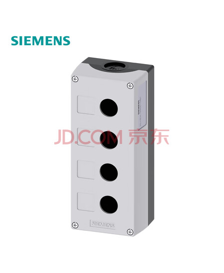 西门子 3SU附件 4孔按钮盒 灰色 塑料 22mm 3SU18040AA000AB1 按钮附件