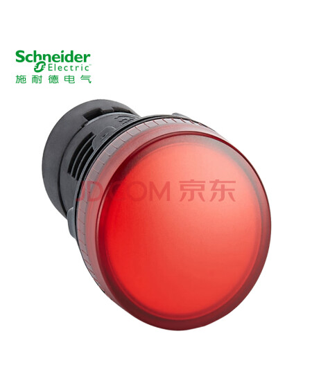 施耐德LED指示灯 XB2 LED型 红色 安装直径22mm 24VAC/DC XB2BVB4LC 指示灯