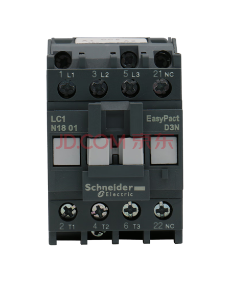 施耐德接触器36VAC线圈电压 EasyPact D3N 3P 18A 50Hz 辅助触点1闭/1NC LC1N1801CC5N交流接触器