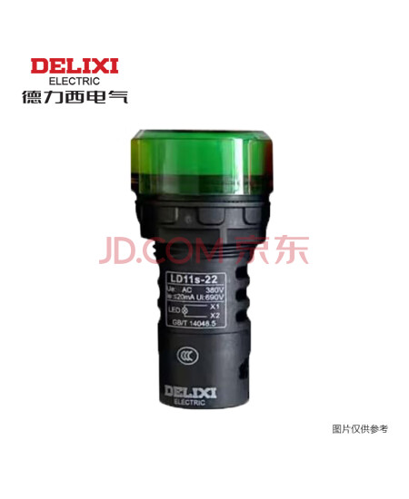 德力西电气 LD1122B21M3升级为: LD11S指示灯 LD11s-222M3 AC/DC 220V 绿丨LD11S222M3