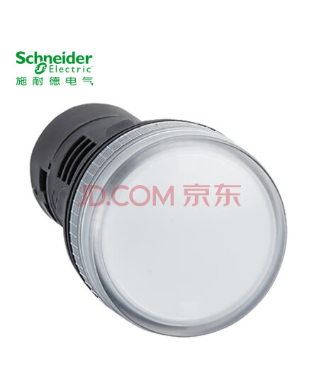 施耐德指示灯 XB2B 白色 安装直径22mm 110VDC 塑料 XB2BVFD1LC 指示灯