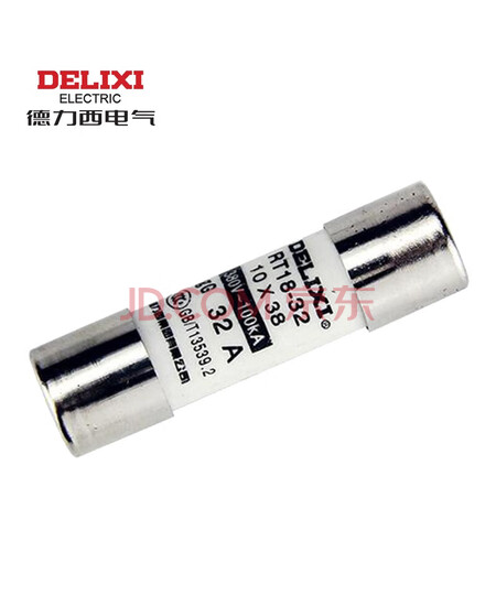 德力西 RT18 圆柱形 10*38mm 32A 100KA gL/gG 380/400VAC RT18M1038T32 熔断器本体（C）