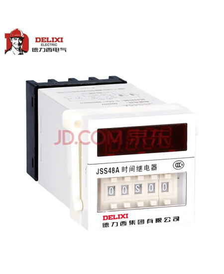 德力西电气 数显式时间继电器 JSS48A-S 0.1S-99H AC220V  带PF083A座