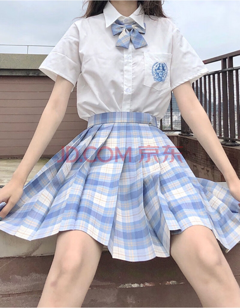 乐蕙jk格裙 jk制服套装 高中生服 百褶裙 冰淇淋格裙