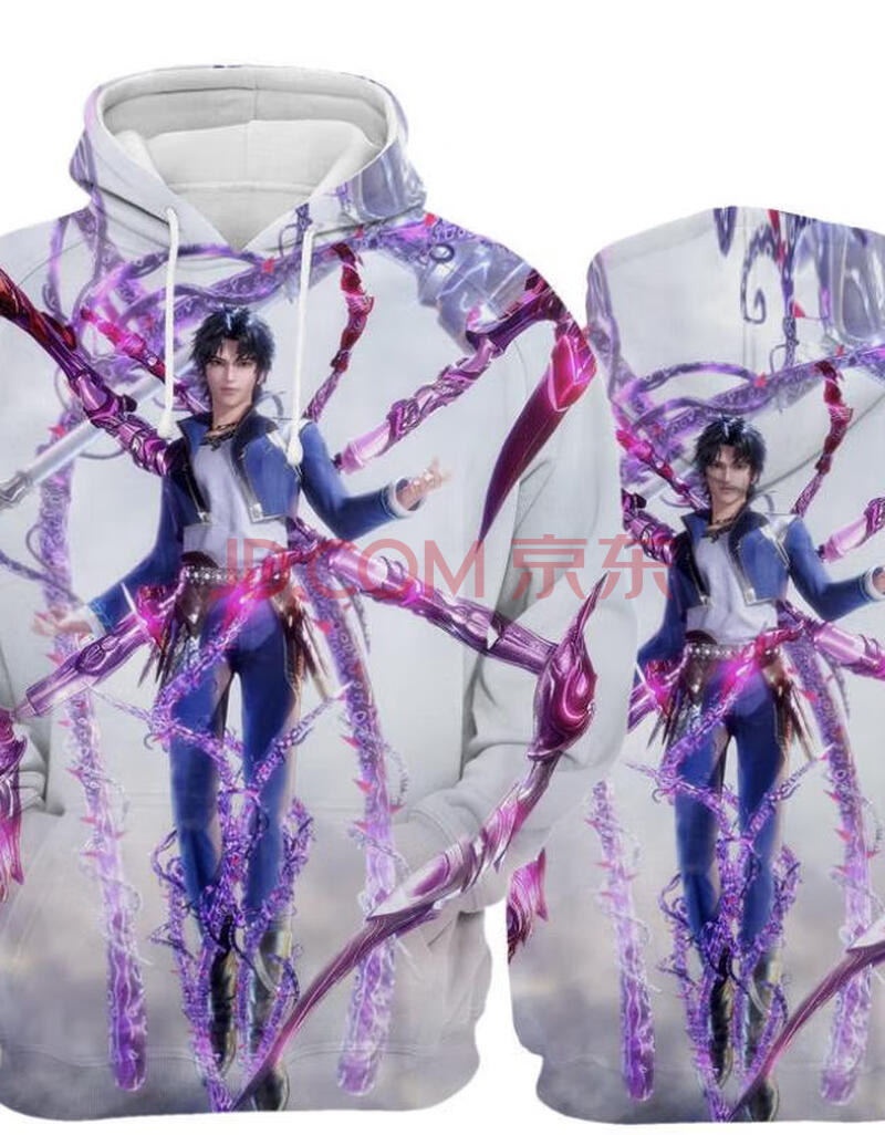 斗罗大陆龙王传说唐三周边卫衣服霍雨浩古月娜连帽外套秋印花 8图 童