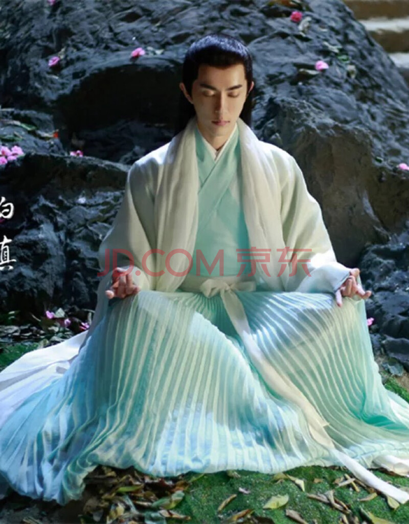 三生三世十里桃花同款帅气侠客飘逸古装男白真折颜夜华演出服同款 白