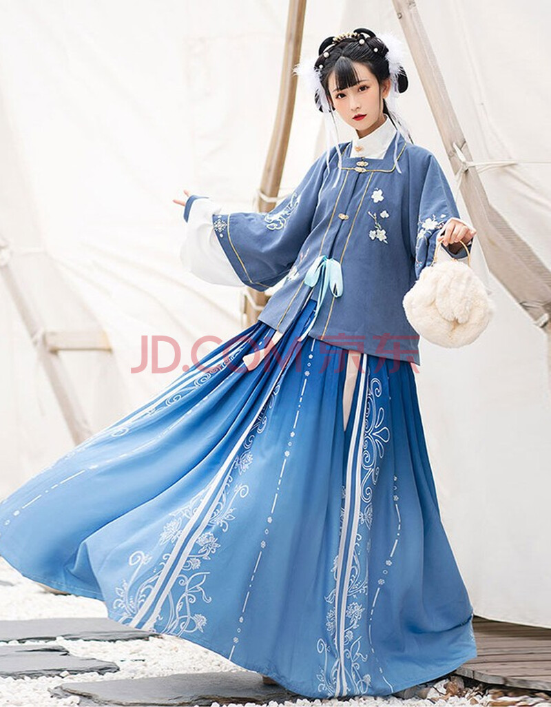 古装演出服古风对襟袄裙套装演出服表演服礼服梅霜雪短衫中衣下裙s
