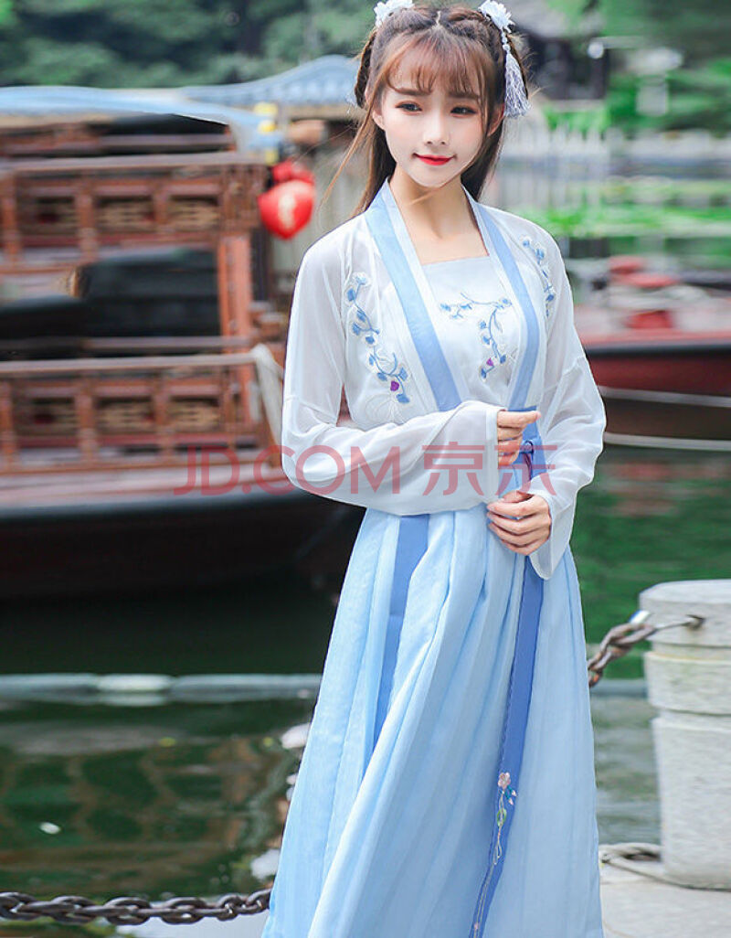 汉服夏装少女裙古风改良学生汉元素中国风古装服装裙子演出服装 天
