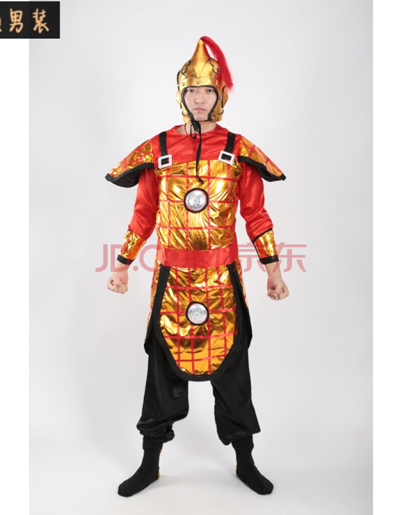 佐倾古代士兵服装秦汉成人戏剧盔甲服装演出服男女将军古装铠甲士兵