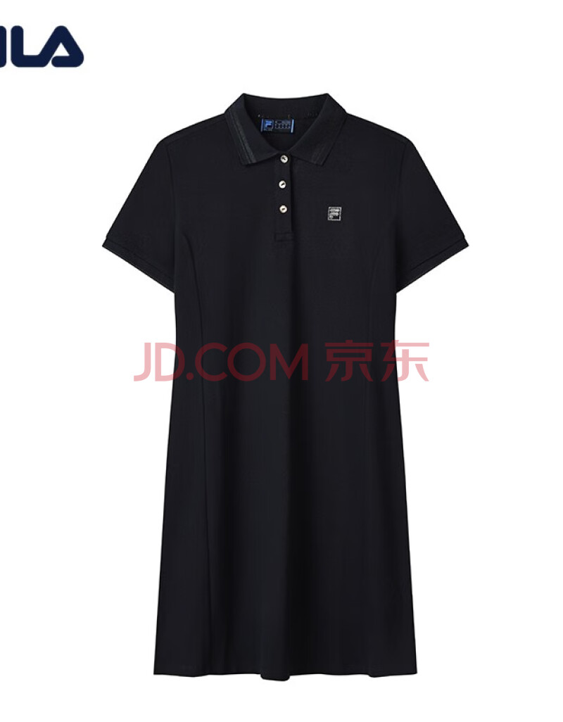 fila 斐乐女装连衣裙2021年夏季新品时尚裙子连衣裙 传奇蓝-nv s