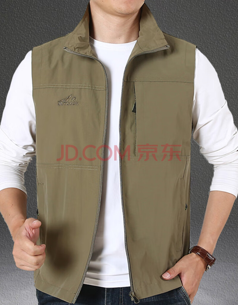 jeep 吉普高档男装男士马甲爸爸春夏季坎肩中老年背心