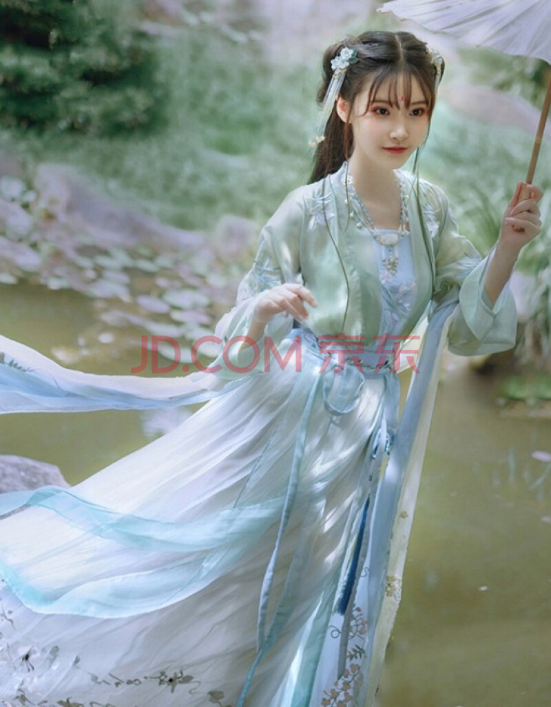 女装 旗袍/汉服 茗伶尚品 青风阁 汉服女 中国风夏款 传统汉服绣花