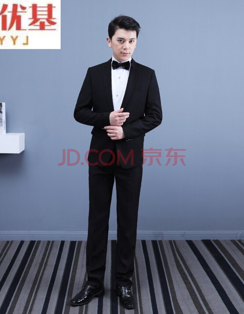 西服套装男艺考服装男士套装黑色伴郎团礼服男装大合唱演出服 外套