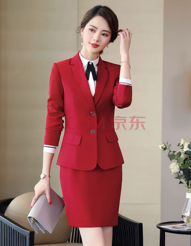 面试正装女西装外套职业装播音主持修身秋冬厚款长袖套装女士职业正装