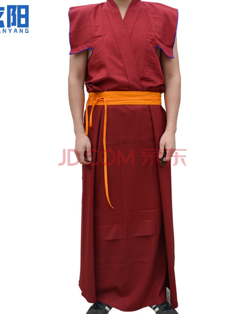 喇嘛僧服僧衣西藏衣服藏传佛教披单僧裙东嘎上师一套藏族服装红 纯色