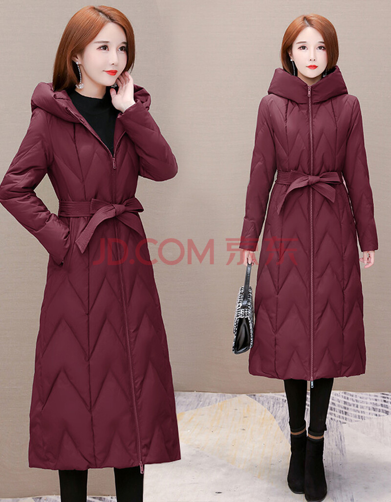 ousmile 棉衣女中长款棉服女士棉袄女冬季韩版秋冬天衣服外套袄子新款