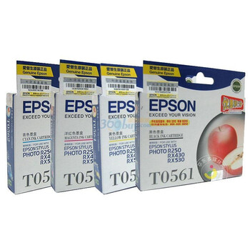 爱普生（Epson）T0561系列四色墨盒 C13T056180BD（适用R250 RX430 RX530）