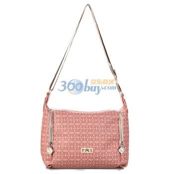 皮仕伦尔PareshassPVC面料/超纤女士斜跨包P6028005-03粉红色