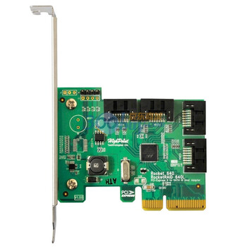 HighPoint（火箭）Rocket 640L(SATA6Gbps 扩展卡)支持PCI-E 2.0 x4/4个SATA硬盘接口