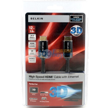 贝尔金（BELKIN） AV10050-12 高速HDMI 多媒体线(3.6米,支持以太网)