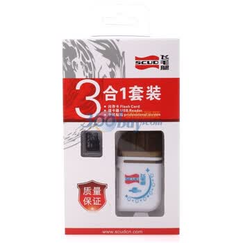 飞毛腿（SCUD）数码3合一套装(4GB TF卡+多功能读卡器+液晶贴膜)