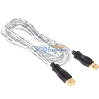 包尔星克（PowerSync）UAMF23PK USB2.0延长线 A公对A母 24K镀金接口 3米