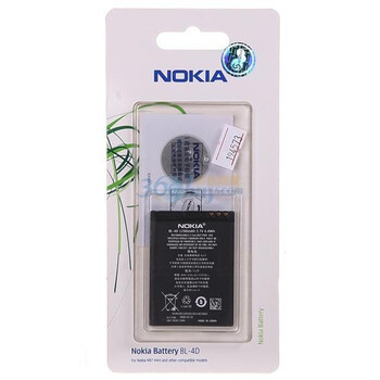 诺基亚（NOKIA）BL-4D原装锂电手机电池(原包）适用于诺基亚N97mini/E5手机