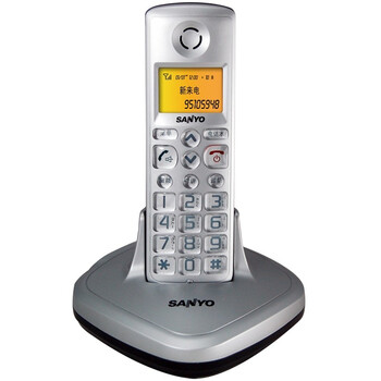 三洋（SANYO ）TEL-DA600 2.4G 数字无绳电话机 全中文菜单（数码银色）