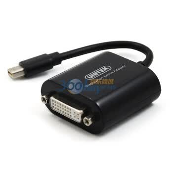 优越者 Y-6302 主动式MiniDP转DVI母头17CM连接线（JM芯片，AMD多屏显示）