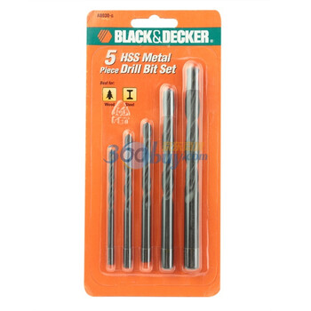 百得(black decker）A8030G-QU 5支套装麻花钻头