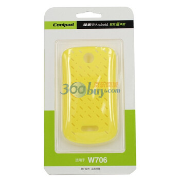 酷派（coolpad）W706/5820 彩色PC保护壳 适用于酷派W706/5820 黄色