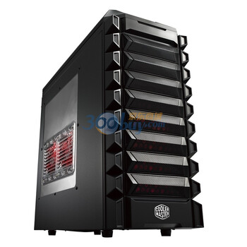 酷冷至尊（CoolerMaster）魔甲兵（Raider）全塔游戏机箱（带把手/黑化侧透/USB3.0/背部理线/防尘）