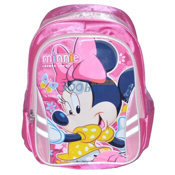 Disney迪士尼米奇涤纶小学生双肩书包SM80221玫红
