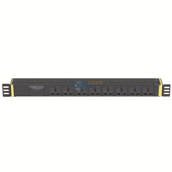 突破07C00ES-0501 PDU机柜插座16A输入8联带防雷带三米2.5平方电源线带插头
