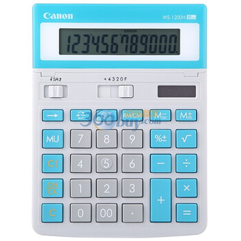 佳能(CANON)时尚办公计算器WS-1200H 天蓝色