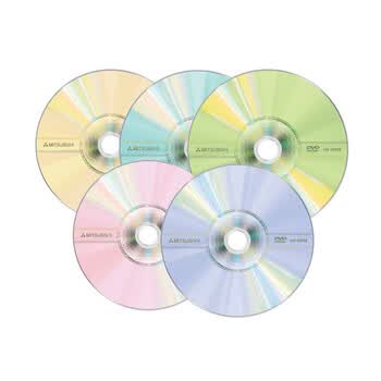 三菱（Mitsubishi）DVD-R 16速 4.7G 五彩樱花 台产 桶装50片 刻录盘