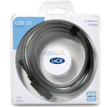 莱斯（LaCie）USB 3.0 线缆（A 公型对 B 公型头 ）（131100）