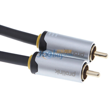 普罗林克（Prolink）HMC263-0500 RCA-RCA低音炮镀金音频线 5米