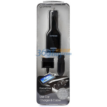 卡登仕（CAPDASE）2.1A车载充电器（附带数据线）适用于三星P7510 P7100 P1000平板电脑