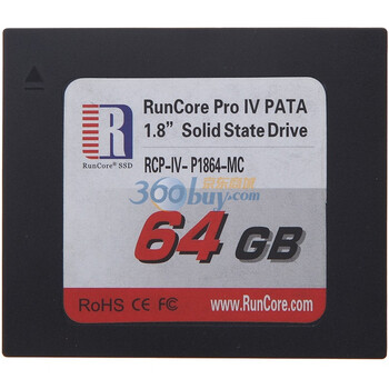 源科（RUNCORE）箭鱼IV代 64G 1.8英寸 PATA固态硬盘(RCP-IV-P1864-MC)