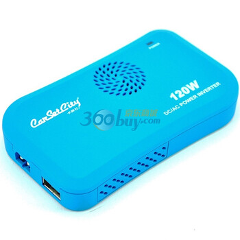 卡饰社（CarSetCity）超薄车载逆变器 120W 蓝色 CS-27307-1