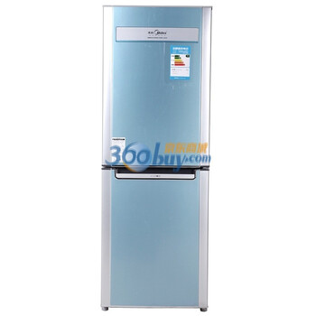 美的（Midea）BCD-185QM 185升 双门冰箱(天蓝双色)