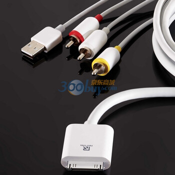 锐腾(RATTAN)Apple系列 30pin-复合音视频线 A025-06021 月亮灰