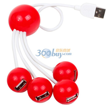 飚王（SSK）SHU019 USB2.0四口樱桃HUB 红色