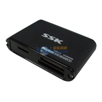 飚王（SSK） SCRM058 迷你铝合金IV 多合一读卡器 黑色（USB3.0 免驱动 支持多种类型存储卡）