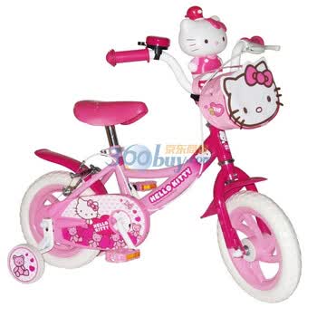 Hello Kitty凯蒂猫12寸儿童自行车粉色（附水壶+提袋）