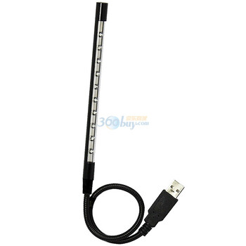 宜客莱（ECOLA）Mego金属时尚超亮LED阅读灯 USB-LED10BK黑色