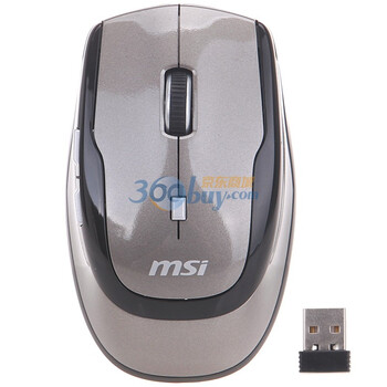 微星（msi ）M3261 蓝影 2.4G无线鼠标（灰黑）
