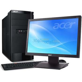 宏碁（Acer） AM1160台式电脑（双核 260 2G 500G 512MB独显 DVD 读卡器 键鼠 Linux中文视窗版）