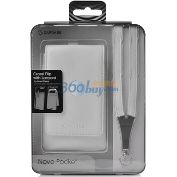 卡登仕（CAPDASE）通用手机保护套上下开（白色）手工皮套带挂绳 适用于iphone 4/iphone 4s各品牌智能手机